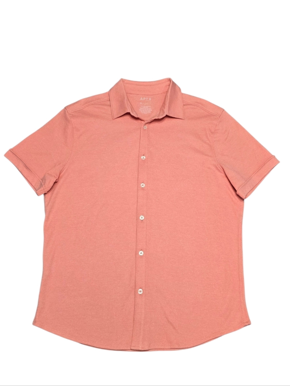 Apt. 9 Men's Short Sleeve Button-Up Shirt in Dusty Coral